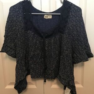 Cropped Peasant Top